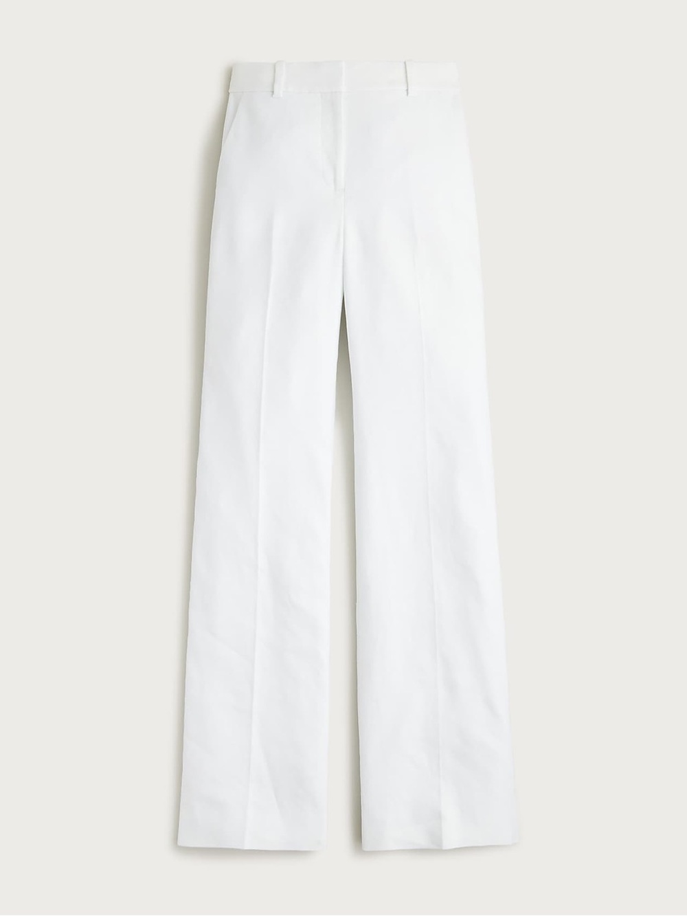 J. Crew Petite Carolina flare pant in stretch linen blend in White Size 2P NWT - Picture 5 of 11